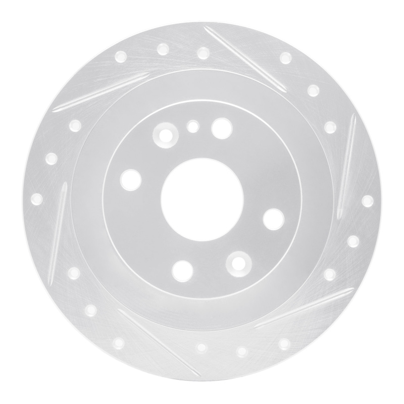 Volkswagen SAVEIRO Brake Rotor (1) - Rear Right - R1 Concepts - Drilled & Slotted - Silver - `18-`19